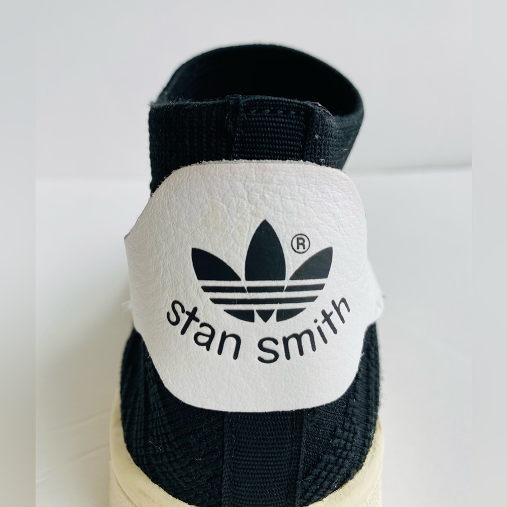 Adidas Stan Smith black and white with gold accents